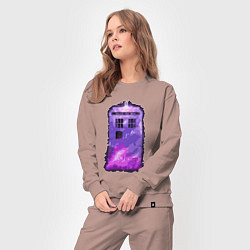 Костюм хлопковый женский Violet tardis, цвет: пыльно-розовый — фото 2