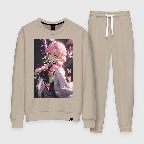 Женский костюм Клинок, рассекающий демонов Мицури Канродзи столп / Миндальный – фото 1