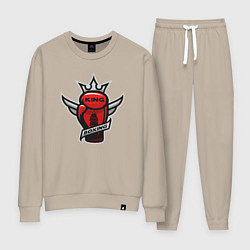 Костюм хлопковый женский Бокс король, цвет: миндальный