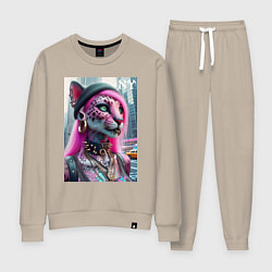 Женский костюм Панк девушка-леопард в татухах в Нью-Йорке