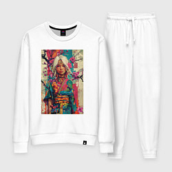 Женский костюм Белокурая индейская девушка в японском кимоно - жи