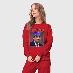 Костюм хлопковый женский Prison mike Michael Scott - офис, цвет: красный — фото 2