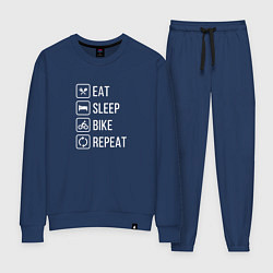 Женский костюм Eat sleep bike repeat