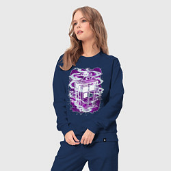 Костюм хлопковый женский Tardis violet, цвет: тёмно-синий — фото 2