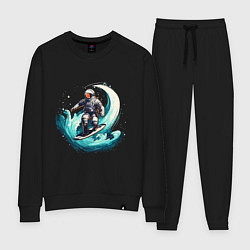 Женский костюм Космонавт занимающийся серфингом