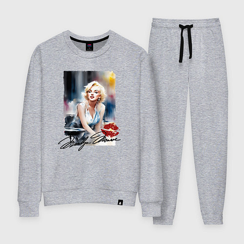 Женский костюм Мэрилин Монро - звезда / Меланж – фото 1