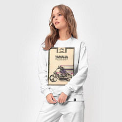 Костюм хлопковый женский Мотоцикл Yamaha, цвет: белый — фото 2
