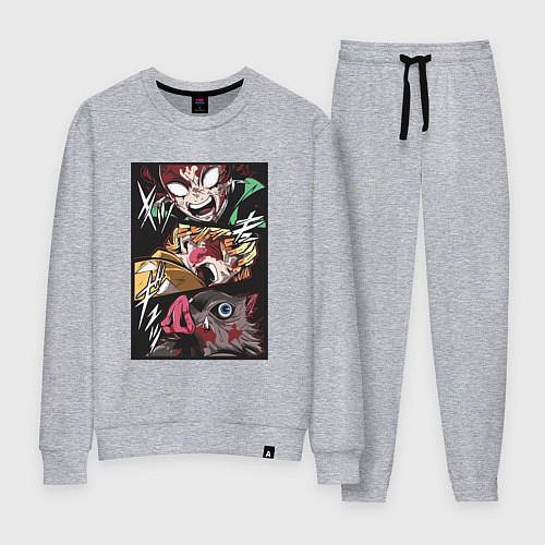 Женский костюм Тандзиро Зеницу Инозука манга Клинок рассекающий д / Меланж – фото 1