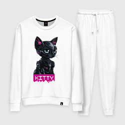 Женский костюм Киберкошка чёрная - cyber kitty black