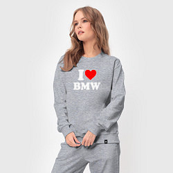 Костюм хлопковый женский I love my BMW, цвет: меланж — фото 2