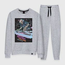 Женский костюм Диджей скелет в наушниках