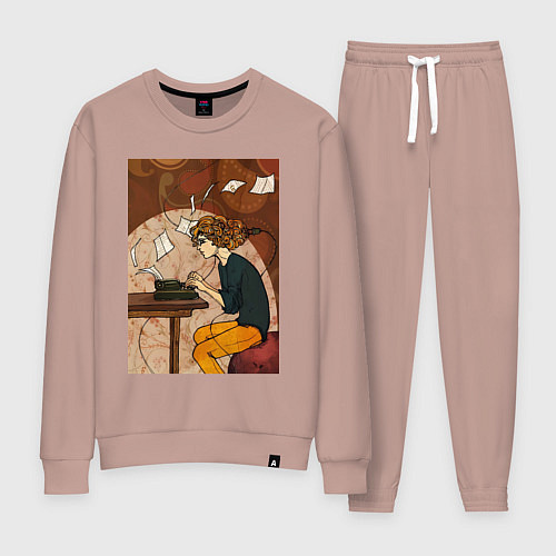 Женский костюм Писатель / Пыльно-розовый – фото 1