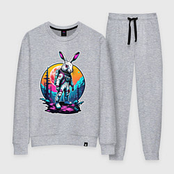 Женский костюм Неоновый заяц астронавт в космосе