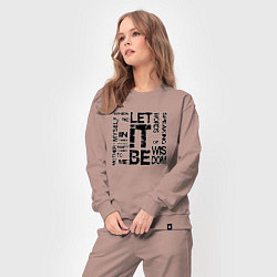 Костюм хлопковый женский Let It Be, цвет: пыльно-розовый — фото 2