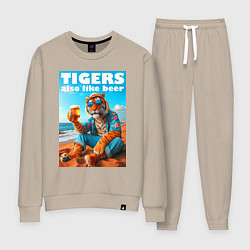 Женский костюм Tigers also like beer - ai art fantasy