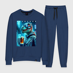 Женский костюм Крутой чувак Дино с кружкой пива - нейроарт