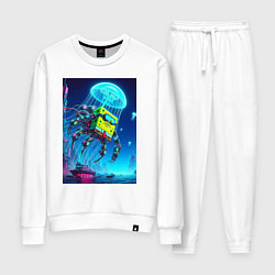 Женский костюм Краб Губка Боб в мегаполисе - киберпанк