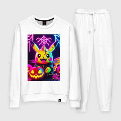 Женский костюм Зомби Пикачу с тыквой - неоновое свечение