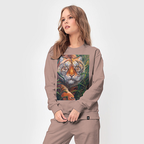 Женский костюм Охотящийся тигр / Пыльно-розовый – фото 3