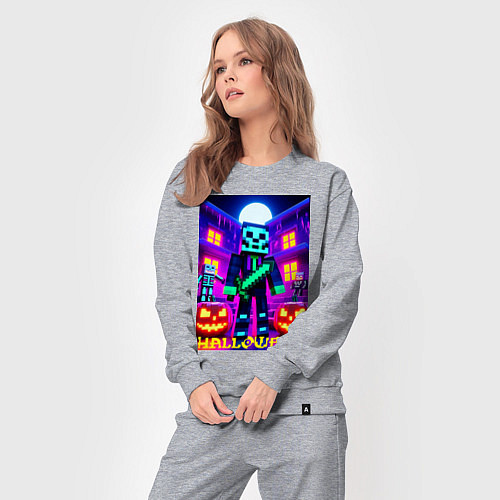 Женский костюм Halloween and Minecraft - neon collaboration / Меланж – фото 3