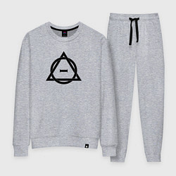 Костюм хлопковый женский Символика квадроберов черная, цвет: меланж