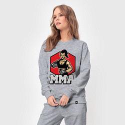 Костюм хлопковый женский MMA girl, цвет: меланж — фото 2