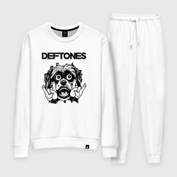 Костюм хлопковый женский Deftones - rock dog, цвет: белый