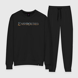 Костюм хлопковый женский Enshrouded logo, цвет: черный