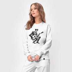 Костюм хлопковый женский Мёртвая рок звезда, цвет: белый — фото 2