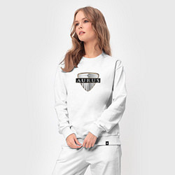 Костюм хлопковый женский AURUS logo auto, цвет: белый — фото 2
