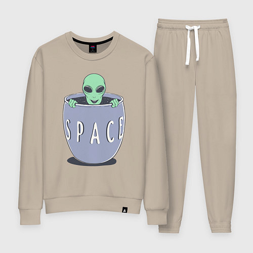 Женский костюм Космический пришелец / Миндальный – фото 1