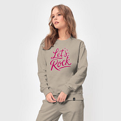 Костюм хлопковый женский Lets rock Зажигаем, цвет: миндальный — фото 2