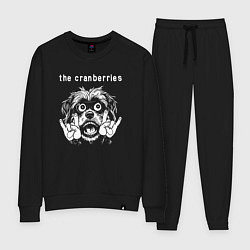 Костюм хлопковый женский The Cranberries rock dog, цвет: черный