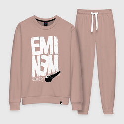 Костюм хлопковый женский Eminem - microphone, цвет: пыльно-розовый