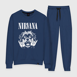 Костюм хлопковый женский Nirvana rock dog, цвет: тёмно-синий