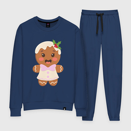 Женский костюм Весёлый пряничный человечек / Тёмно-синий – фото 1