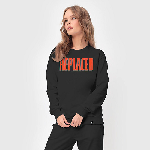 Женский костюм Replaced logo / Черный – фото 3