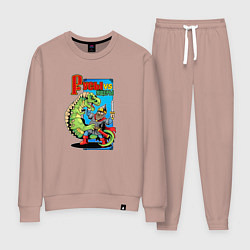 Костюм хлопковый женский Русы и ящеры, цвет: пыльно-розовый