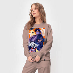 Костюм хлопковый женский Аясэ Кэн Такакура, цвет: пыльно-розовый — фото 2