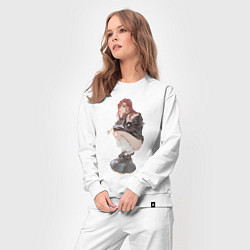 Костюм хлопковый женский Момо Аясэ НЛО, цвет: белый — фото 2