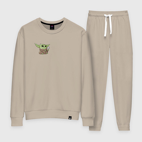 Женский костюм Персонаж Беби Йода / Миндальный – фото 1