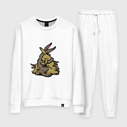 Костюм хлопковый женский Объятия семьи, цвет: белый