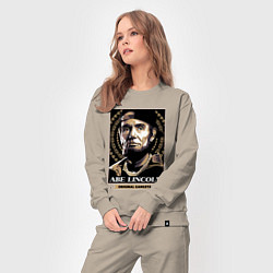 Костюм хлопковый женский Lincoln gangster, цвет: миндальный — фото 2