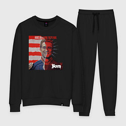 Костюм хлопковый женский Хоумлендер улыбается The boys, цвет: черный