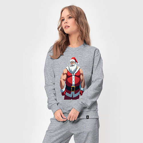 Женский костюм Дед мороз спортик / Меланж – фото 3