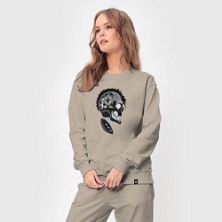Костюм хлопковый женский Punks skulls, цвет: миндальный — фото 2