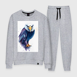 Костюм хлопковый женский Синий орел, цвет: меланж