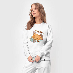Костюм хлопковый женский Im ok, цвет: белый — фото 2