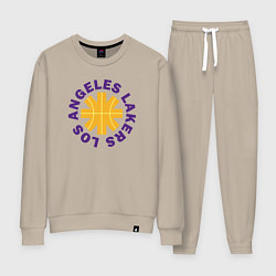 Костюм хлопковый женский LA Lakers team, цвет: миндальный