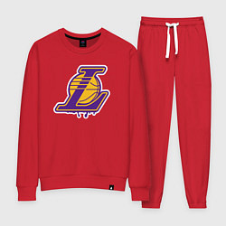 Костюм хлопковый женский Lakers team, цвет: красный